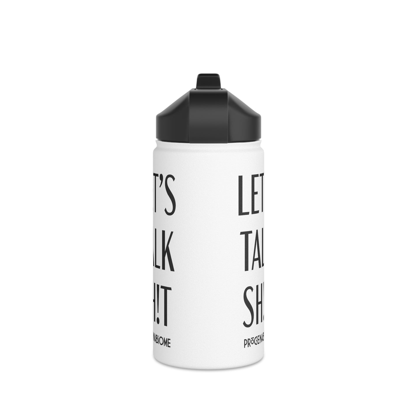 Let's Talk Sh!t Stacked Stainless Steel Water Bottle, Standard Lid